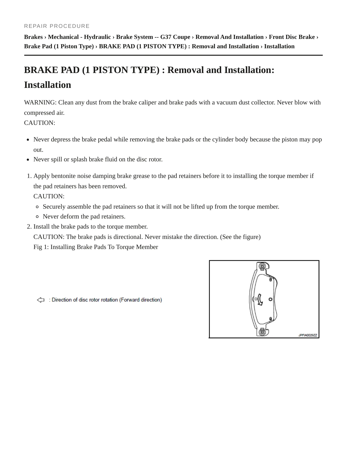 2010 INFINITI G37 Service and Repair Manual preview page 5