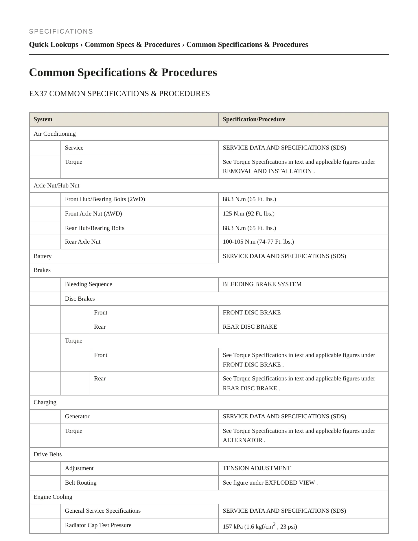 2013 INFINITI EX37 Service and Repair Manual preview page 2