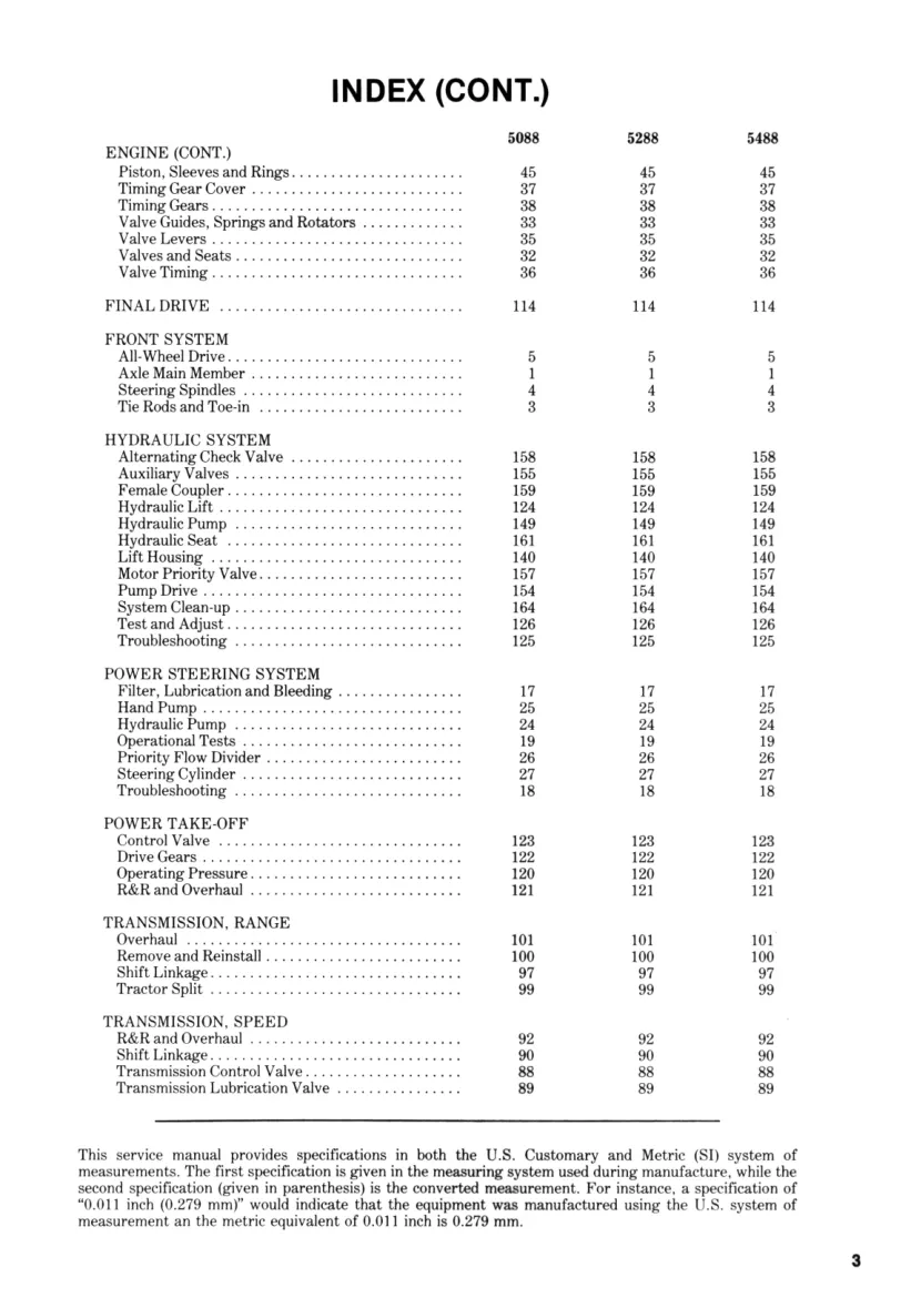 International Harvester 5488 Tractor Service & Repair Manual preview page 3