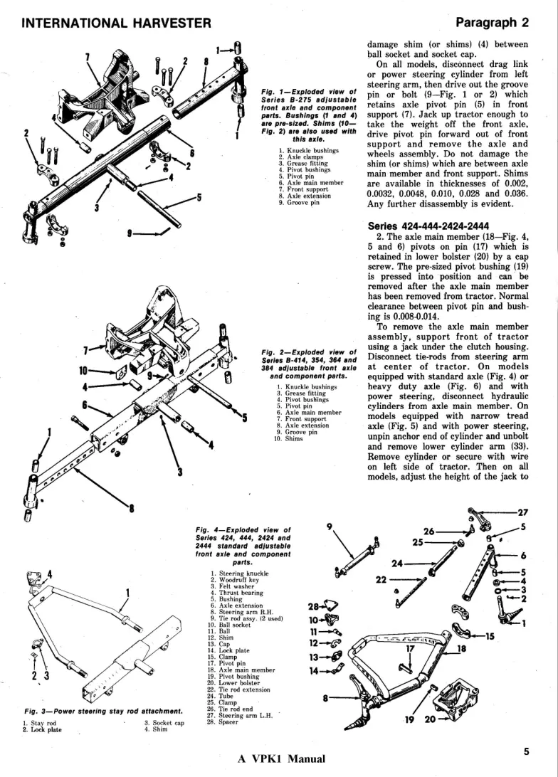 International Harvester B414 Tractor Service & Repair Manual preview page 5