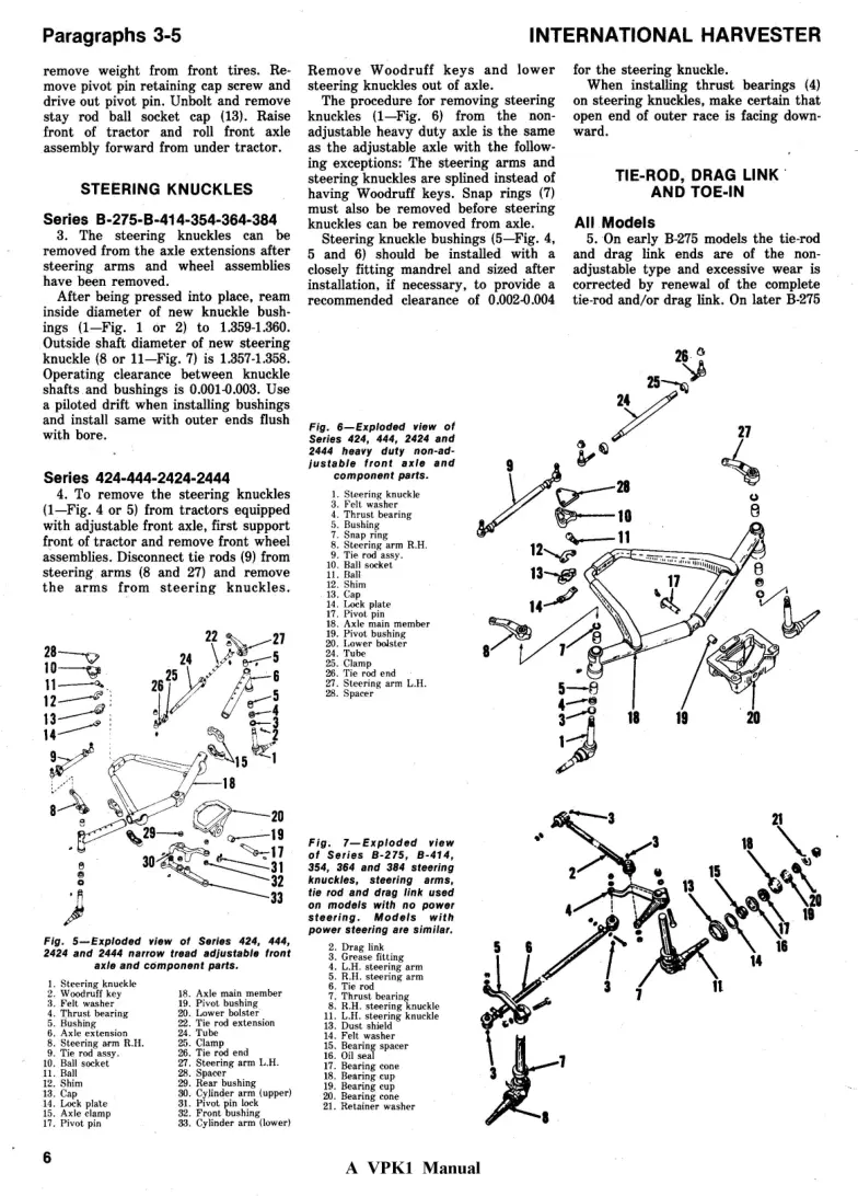 International Harvester B414 Tractor Service & Repair Manual preview page 6