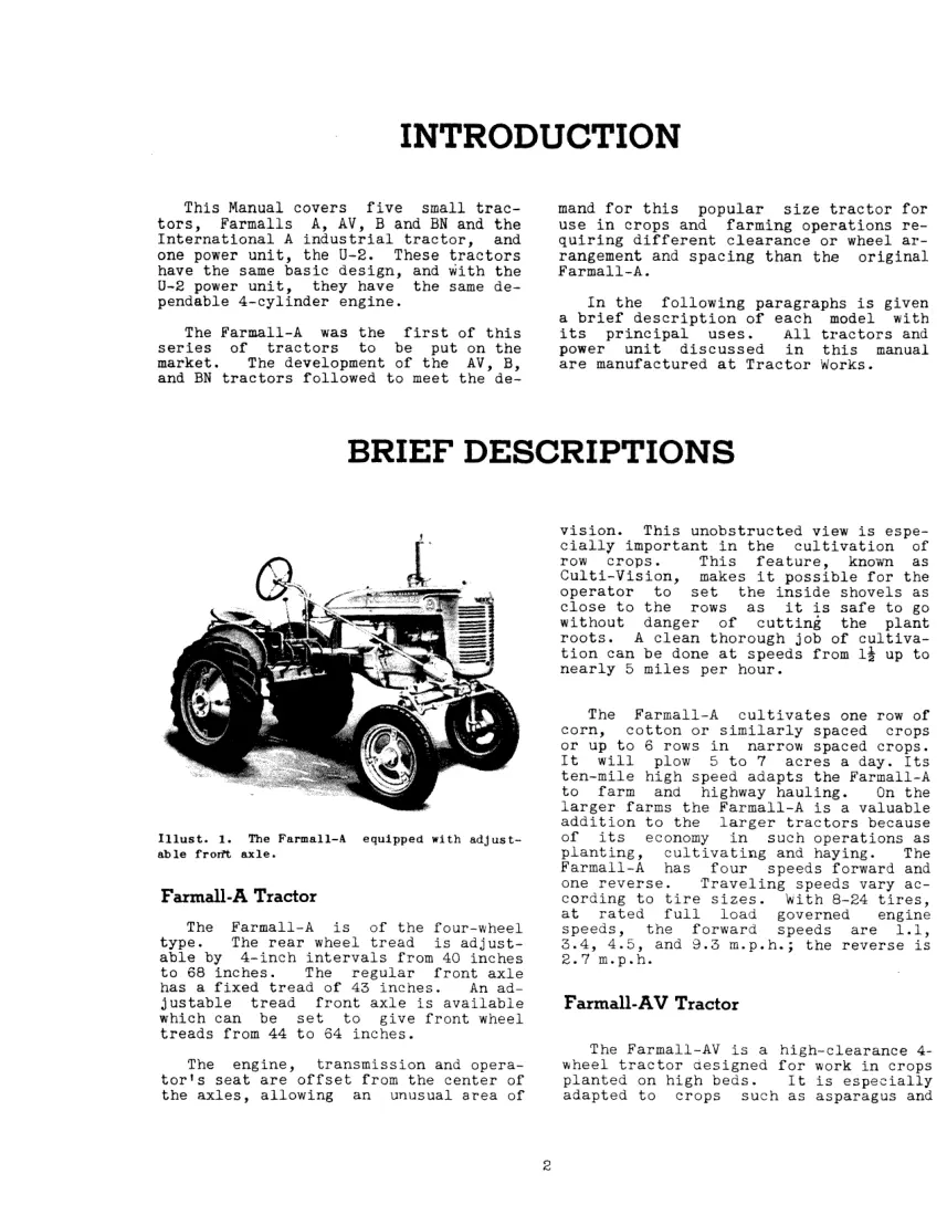 International Harvester Farmall A AV B BN Service & Repair Manual preview page 5