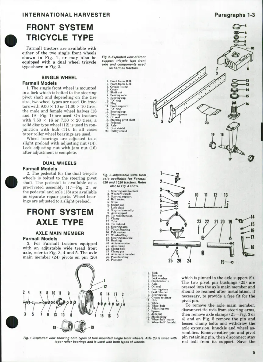 International Harvester Farmall IH 1066 Tractor Service & Repair Manual preview page 5