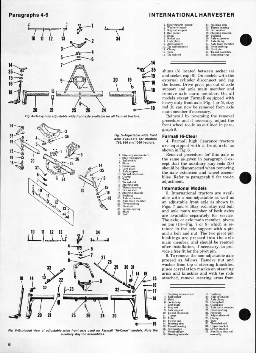 International Harvester Farmall IH 1066 Tractor Service & Repair Manual preview page 6