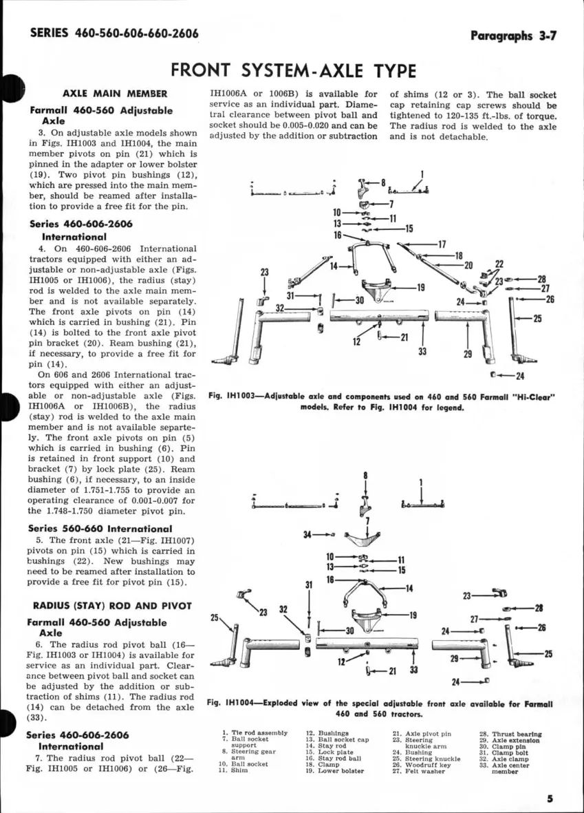 International Harvester Farmall IH 606 Tractor Service & Repair Manual preview page 5