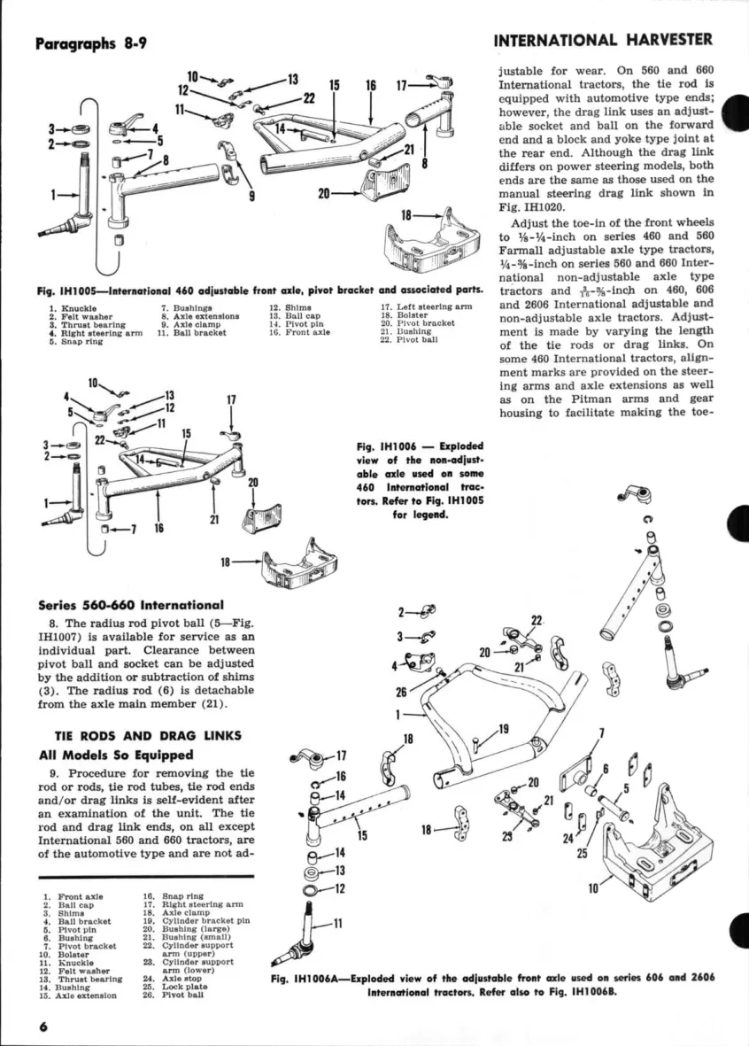 International Harvester Farmall IH 606 Tractor Service & Repair Manual preview page 6
