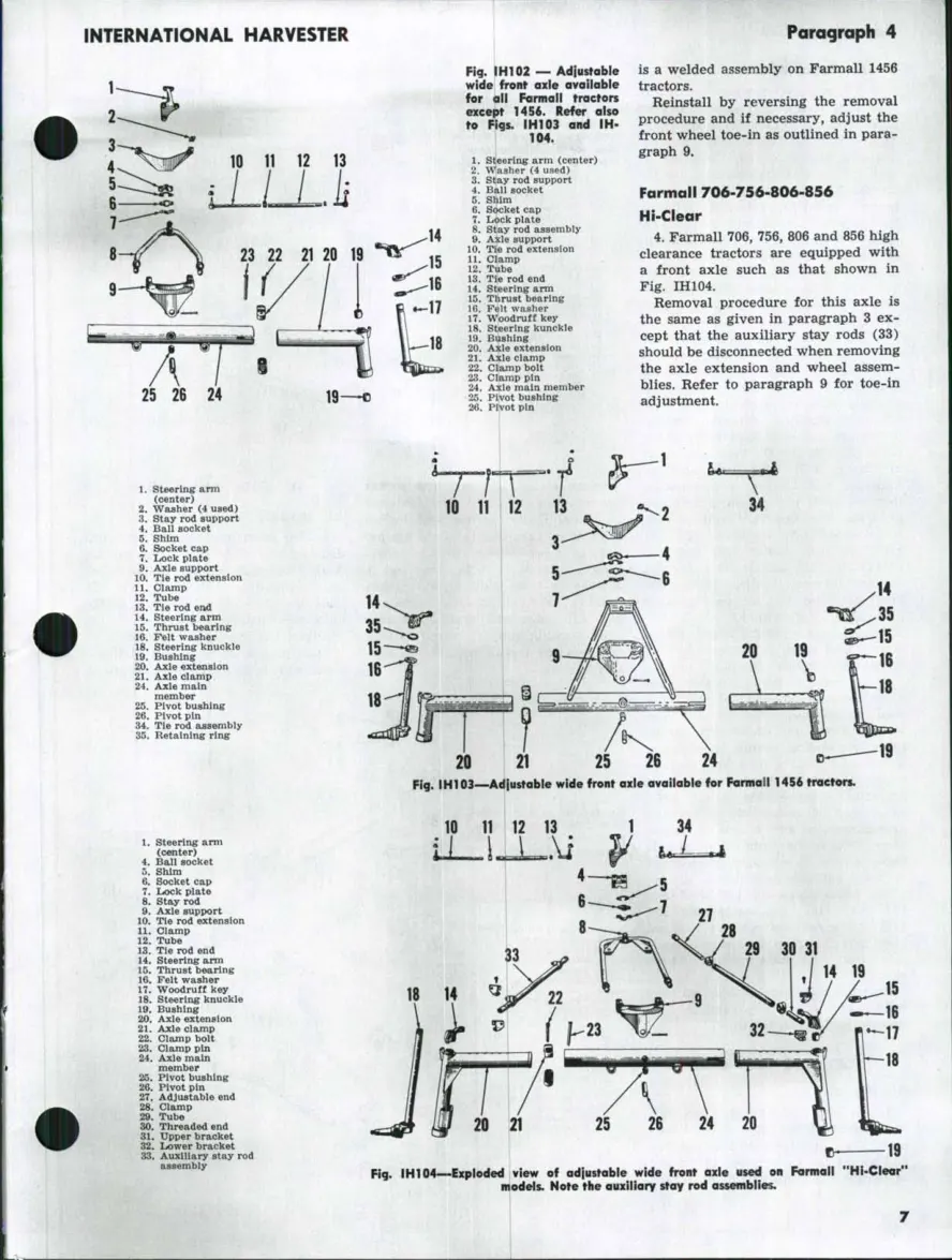 International Harvester IH 2706 2756 2806 2856 Tractor Service & Repair Manual preview page 6