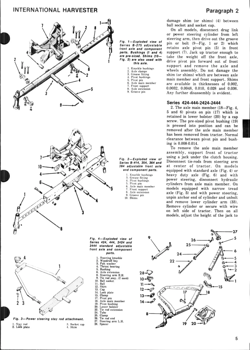 International Harvester IH B414 B-414 Tractor Parts Manual preview page 5