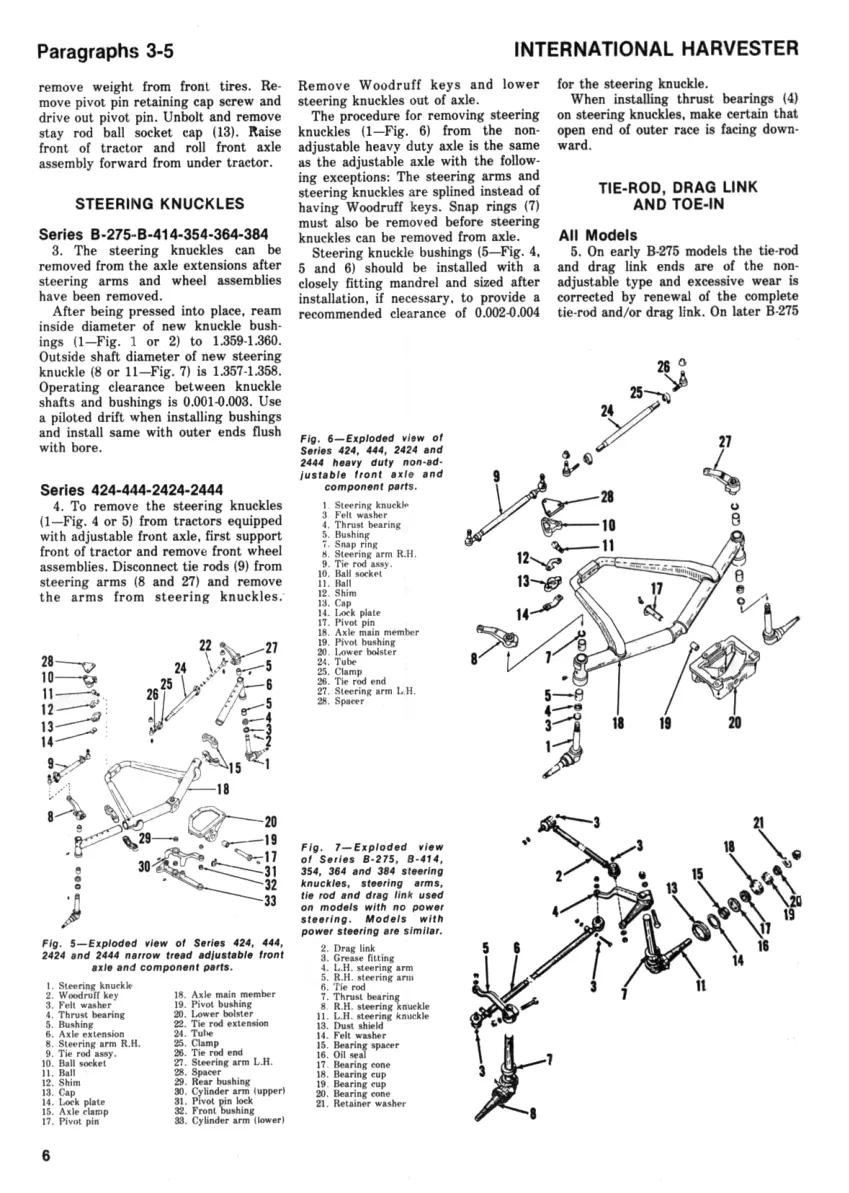 International Harvester IH B414 B-414 Tractor Parts Manual preview page 6