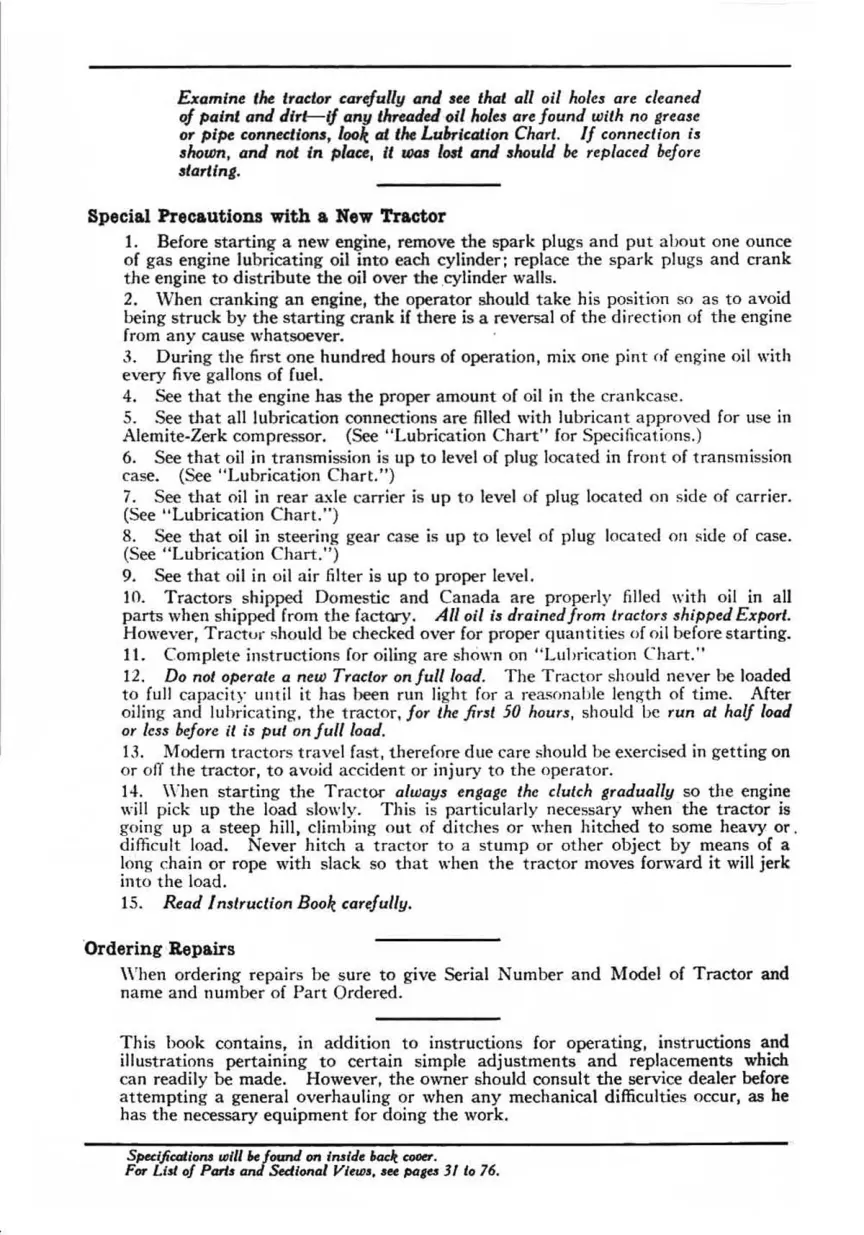 International Harvester IH Case Farmall F20 & F30 Service & Repair Manual preview page 2