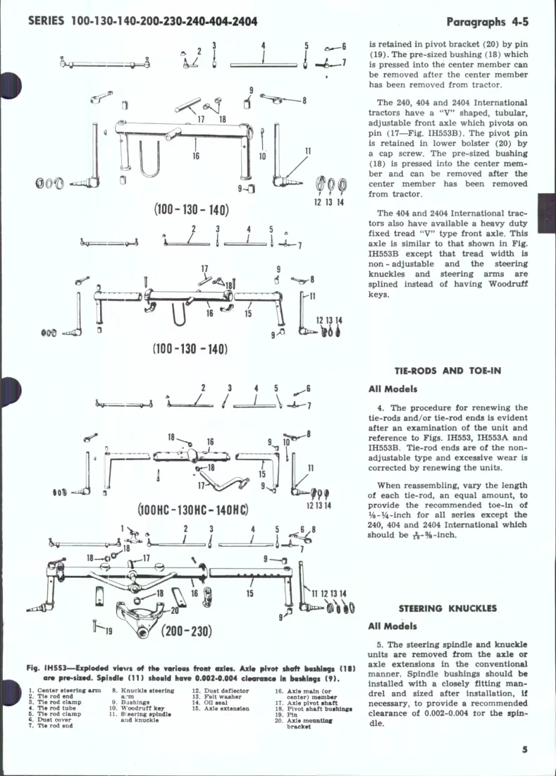 International Harvester IH Farmall 100-130-140-200-230-240-404-2404 Service & Repair Manual preview page 4