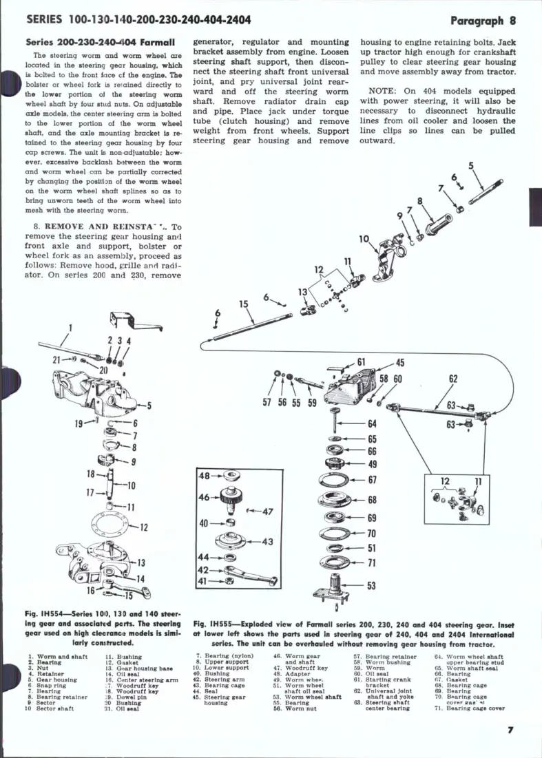 International Harvester IH Farmall 100-130-140-200-230-240-404-2404 Service & Repair Manual preview page 6