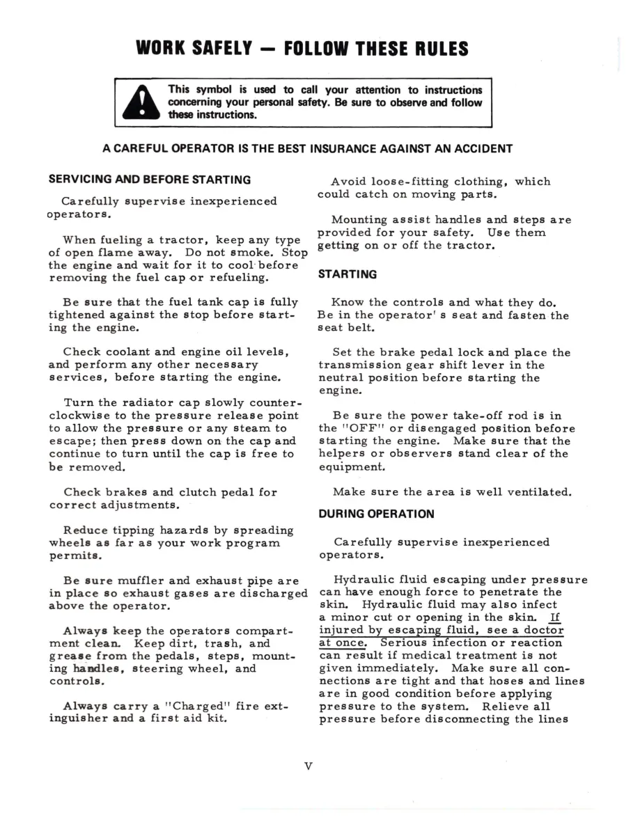 International Harvester IH Farmall 140 Tractor Operator's Manual preview page 6