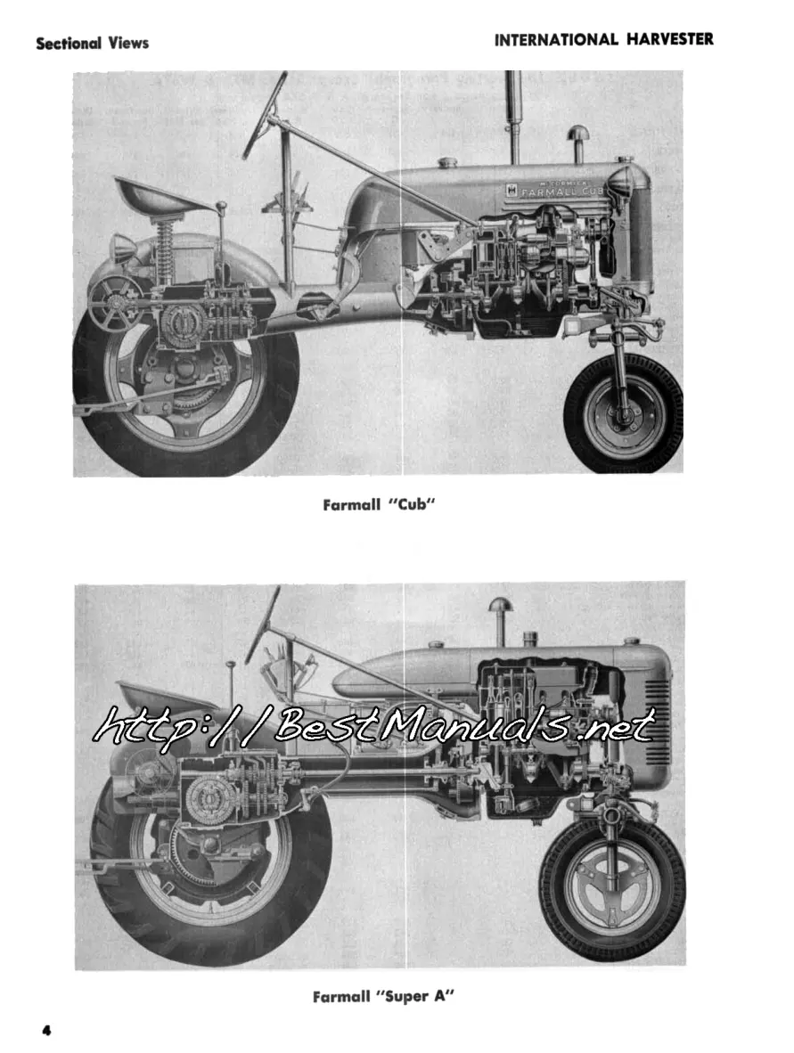 International Harvester IH Farmall 4 Series - I4 IU4 O4 OS4 U4 W4 Super Tractor Service & Repair Manual preview page 4