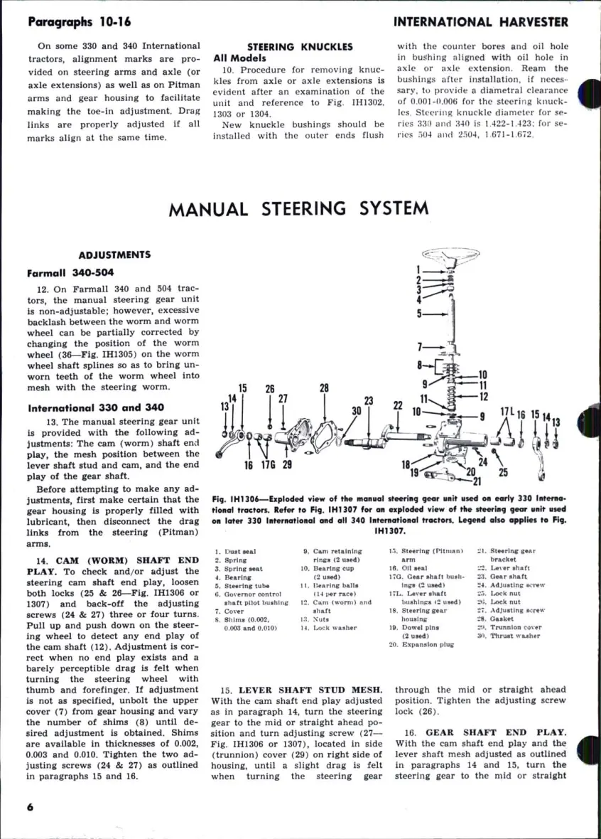 International Harvester IH Farmall 504 Tractor Service & Repair Manual preview page 6