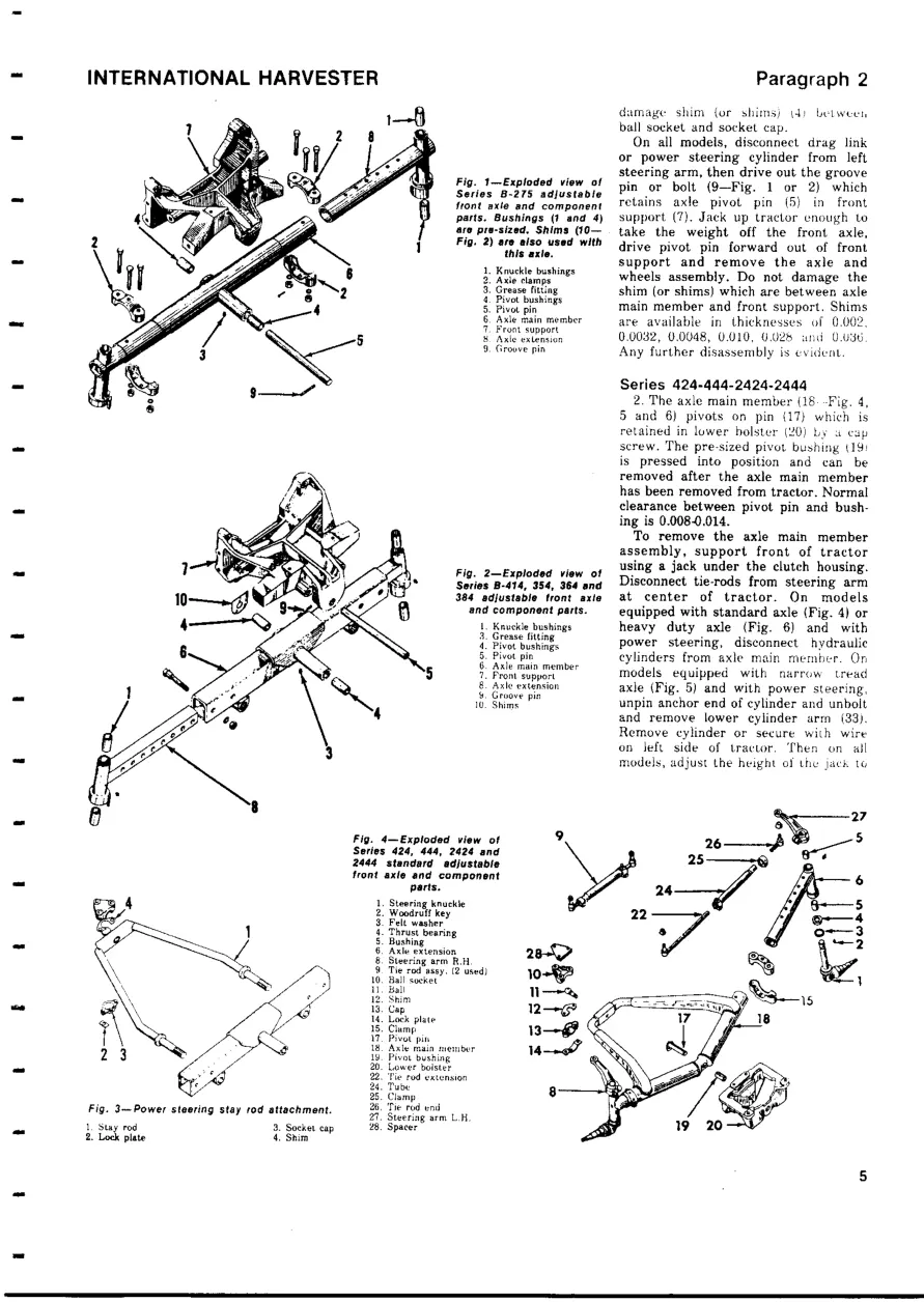 International Harvester IH Seriel B Tractors Service & Repair Manual preview page 5