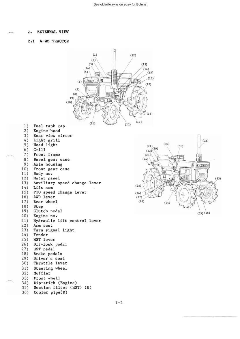 Iseki Bolens tractor Hydrostatic supplement Service & Repair Manual preview page 4