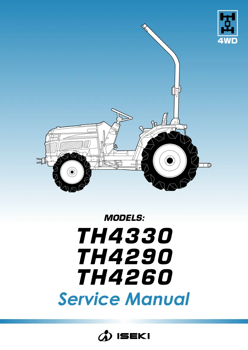 Iseki TH4290 TH4330 Tractor Operator's Manual preview page 1