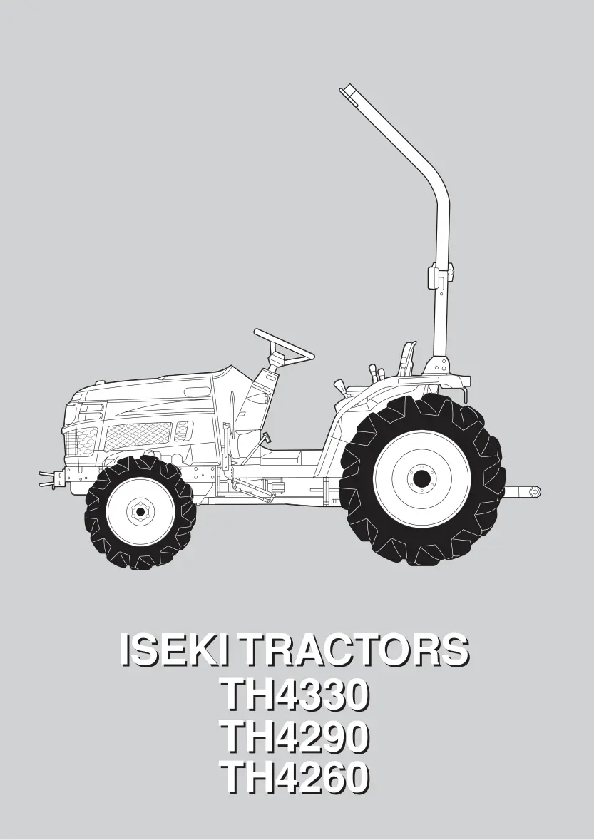 Iseki TH4290 TH4330 Tractor Operator's Manual preview page 2