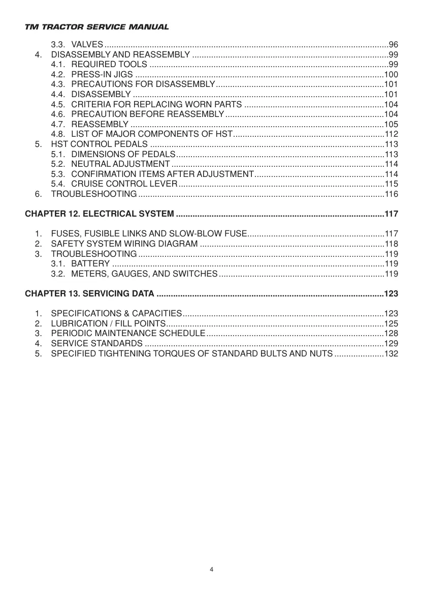 Iseki TM3160 TM3200 TM3240 Tractor Service & Repair Manual preview page 6