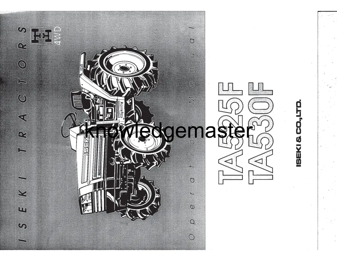 Iseki Tractors 4WHEEL Drive Master Service & Repair Manual preview page 1
