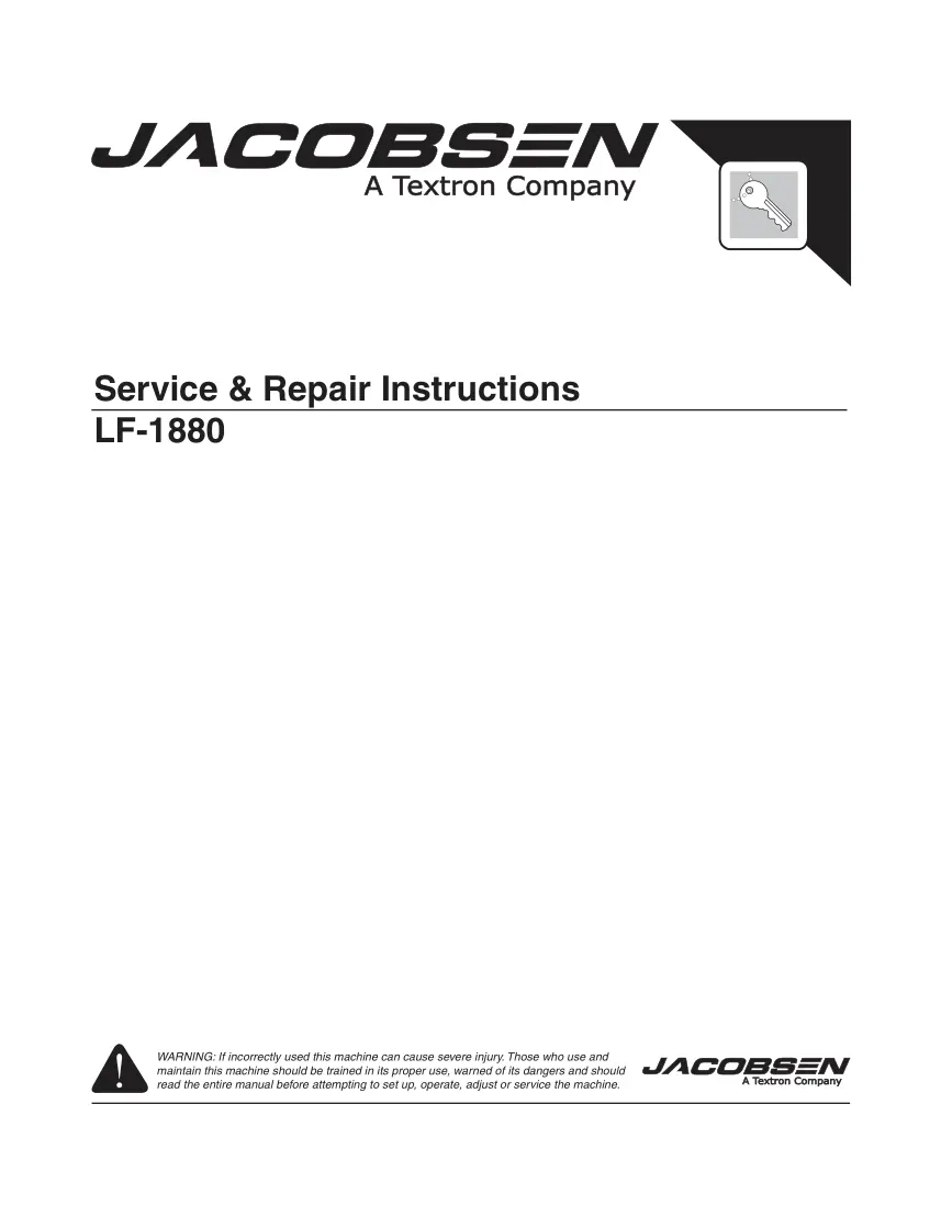 Jacobsen LF-1880 Riding Mower Service & Repair Manual preview page 1