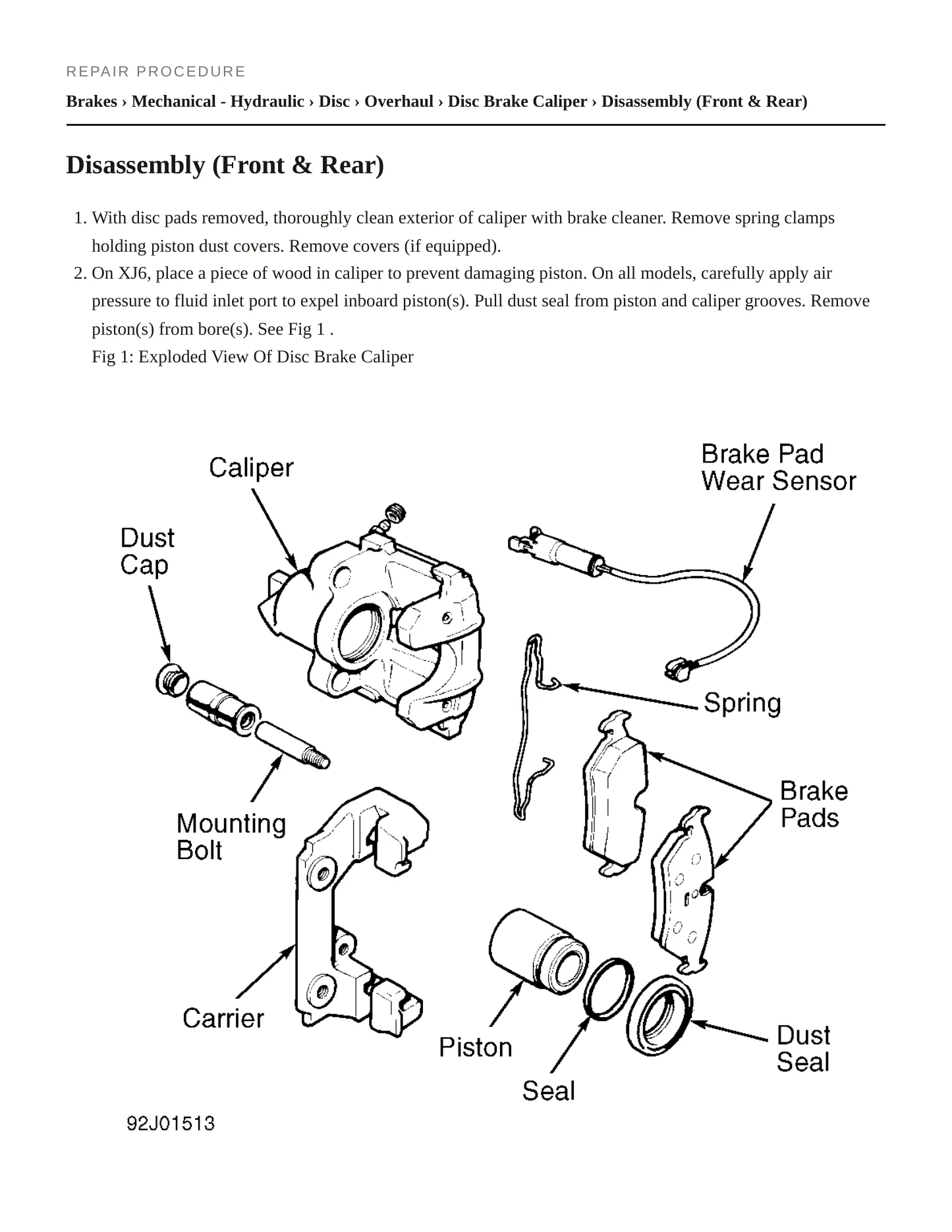 1993 Jaguar XJ6 Service and Repair Manual preview page 3