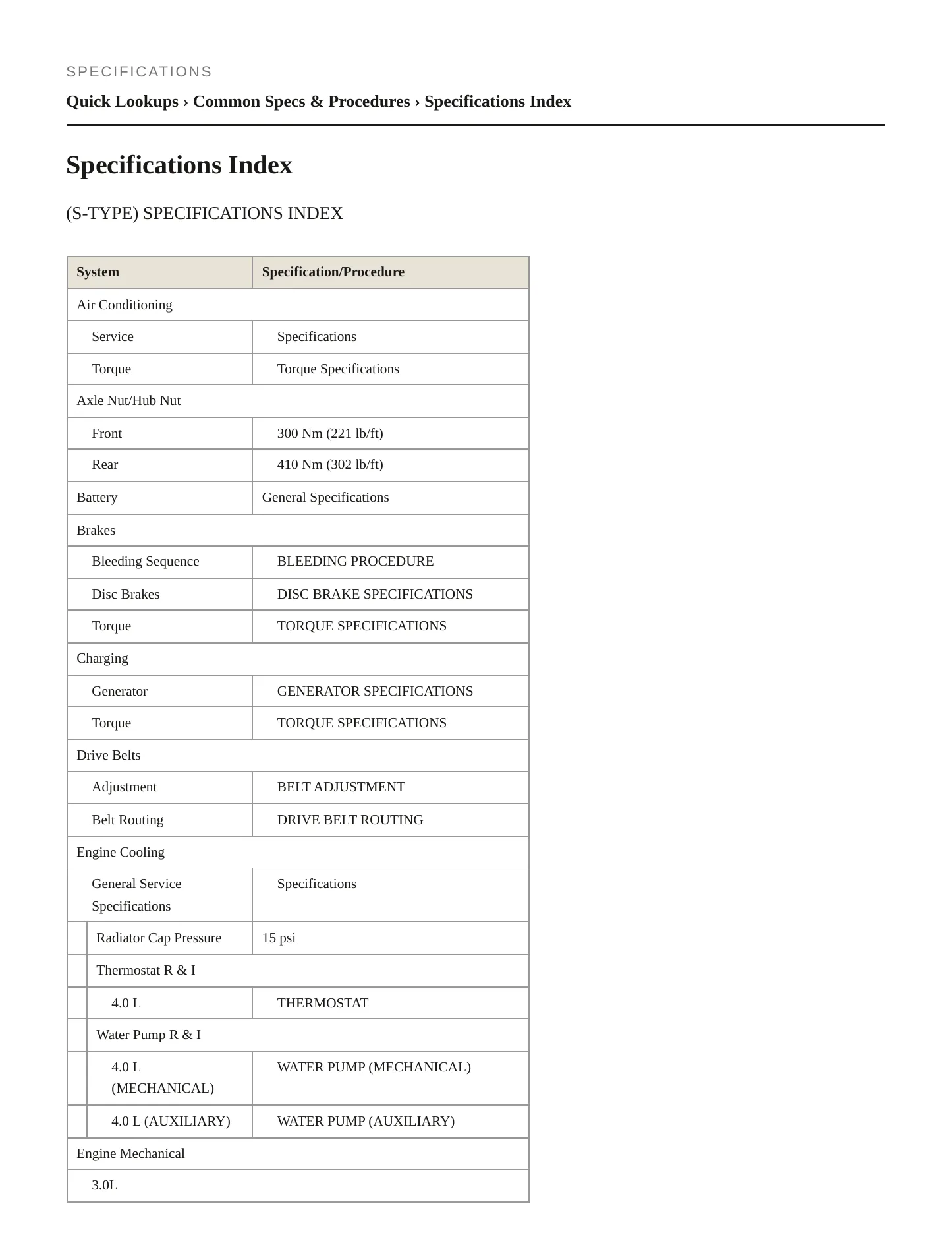 2002 Jaguar S-Type Service and Repair Manual preview page 2