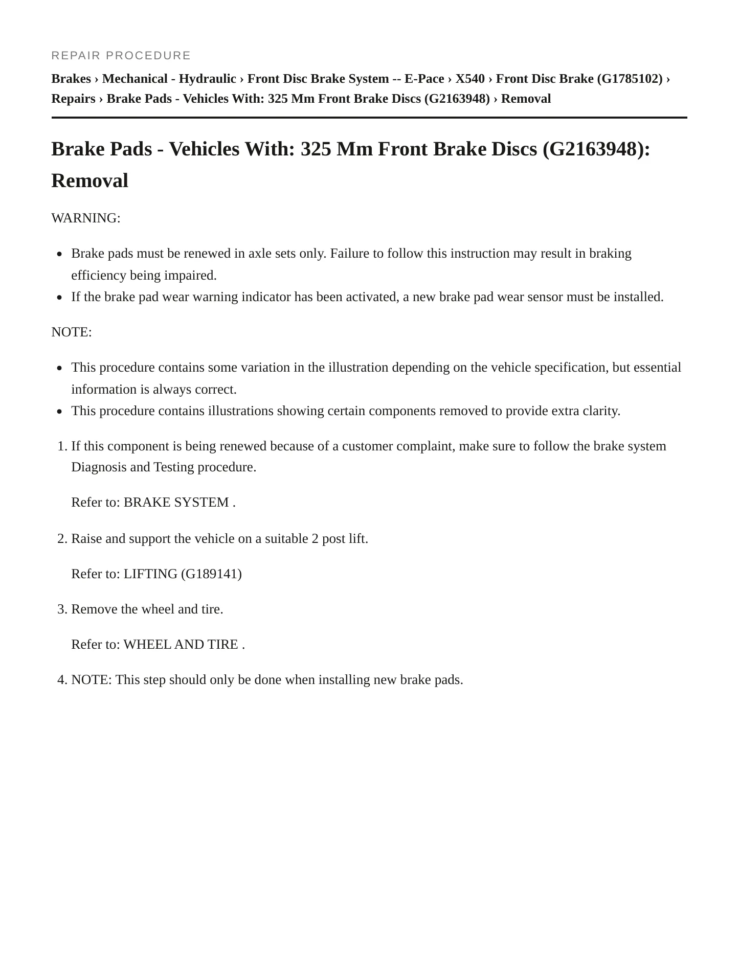 2020 Jaguar E-Pace Service and Repair Manual preview page 5