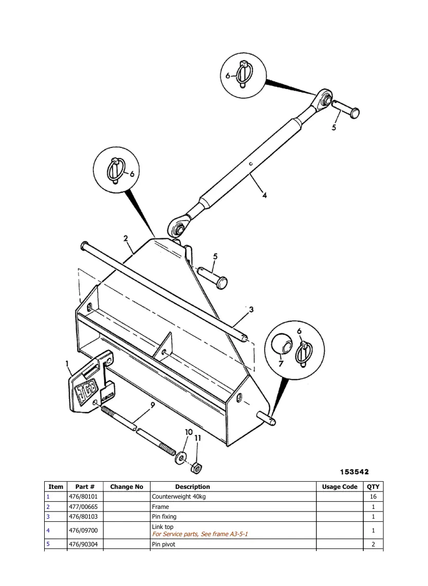 JCB 1115S Fastrac Tractor Parts Manual preview page 4