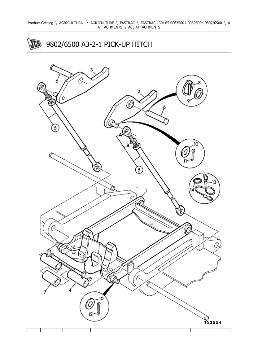 JCB 130t-65 Fastrac Tractor Parts Manual preview page 3