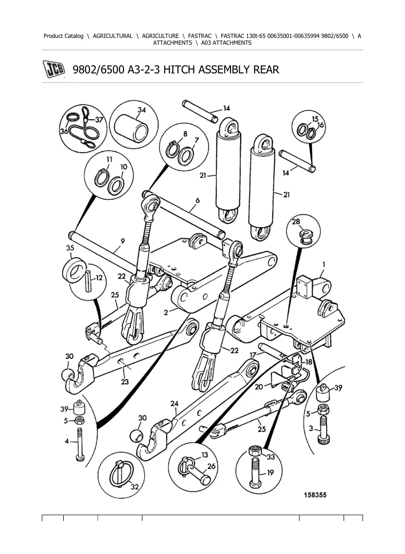 JCB 130t-65 Fastrac Tractor Parts Manual preview page 5