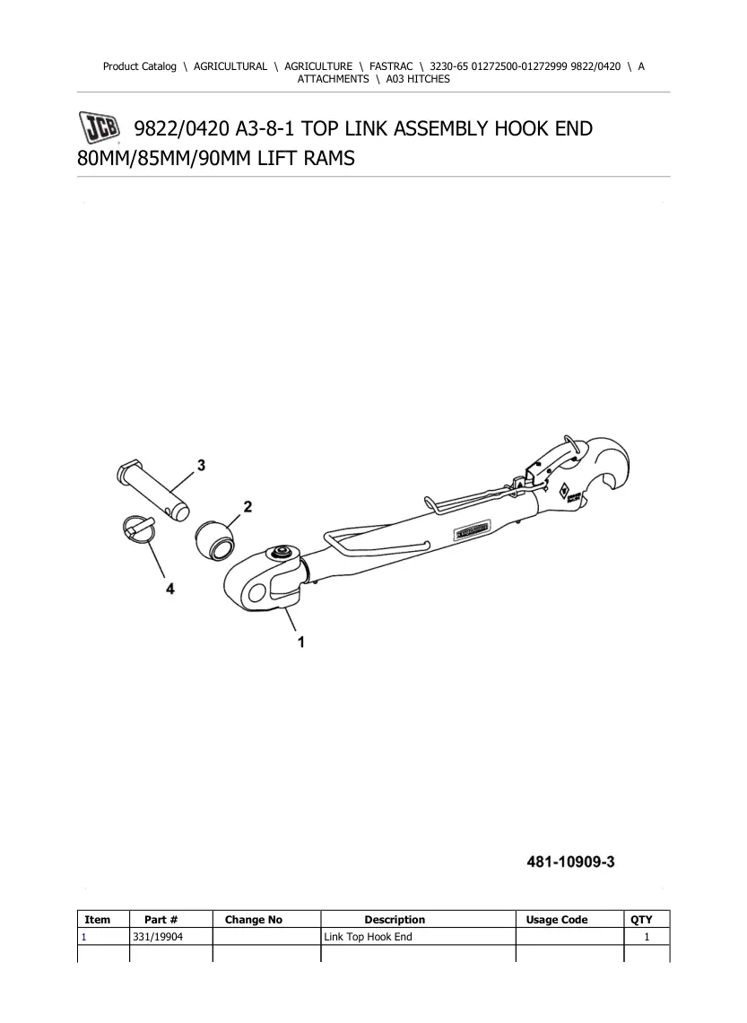 JCB 3230 Plus Fastrac Tractor Service & Repair Manual preview page 1