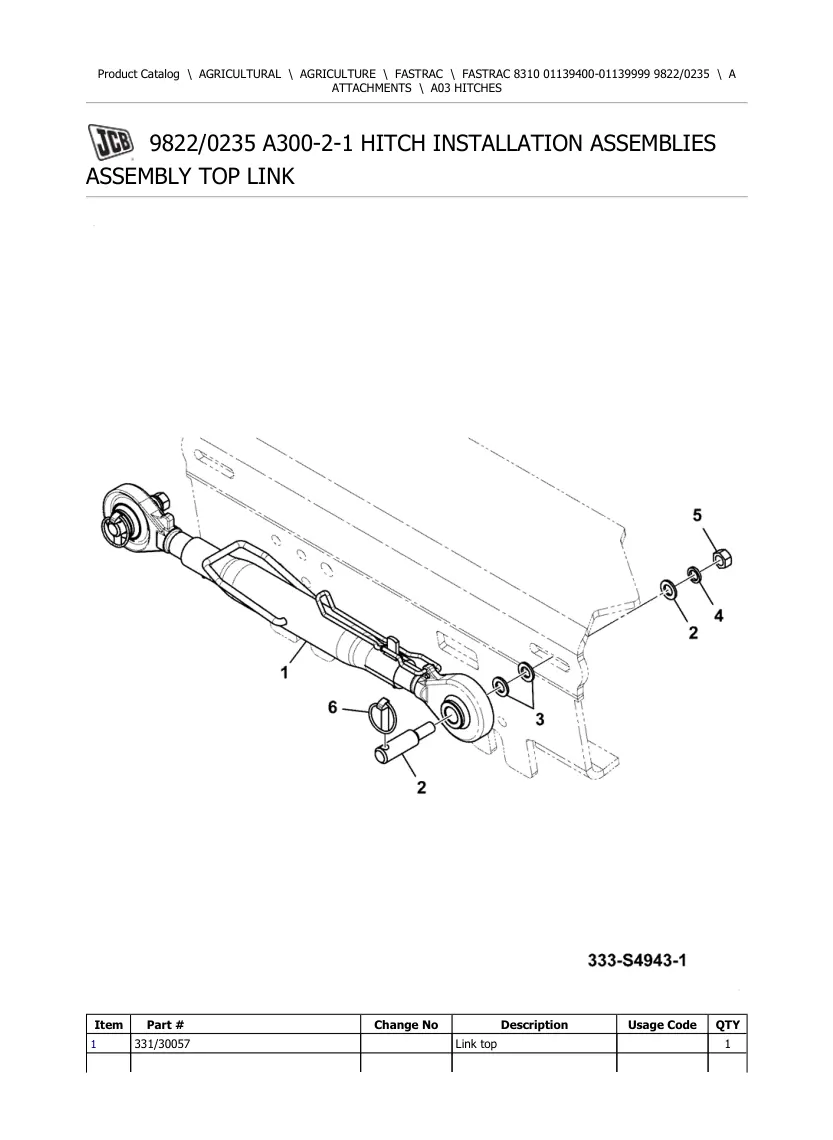 JCB 8310 Fastrac Tractor Parts Manual preview page 3