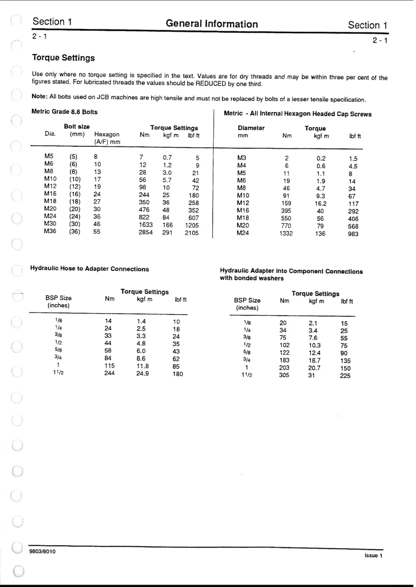 JCB Fastrac 1115 1125 1135 1115s Tractor Service & Repair Manual preview page 6
