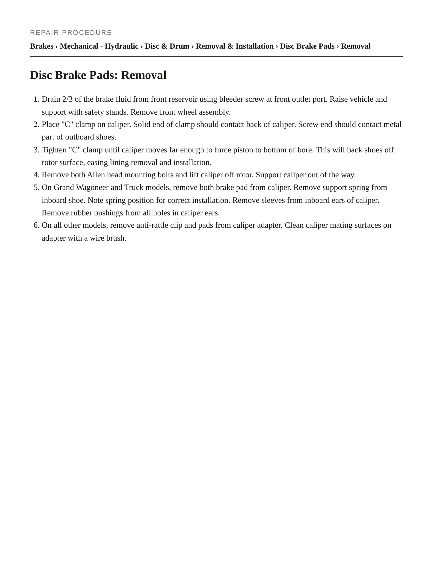 1984 Jeep Grand Wagoneer Service and Repair Manual preview page 3