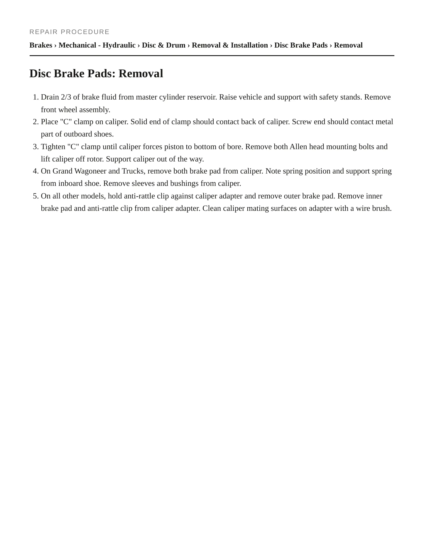 1985 Jeep Wagoneer Service and Repair Manual preview page 3