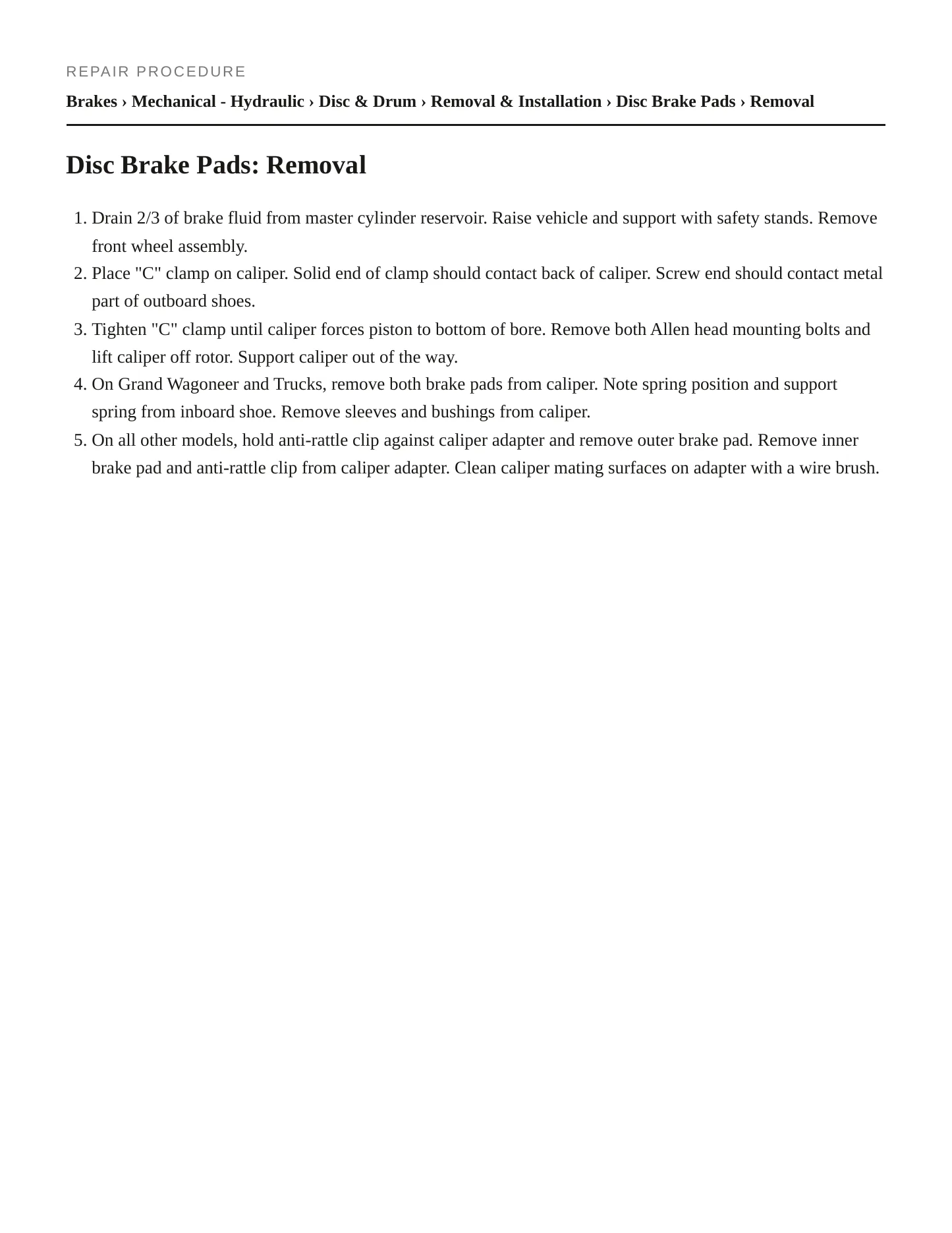 1986 Jeep Grand Wagoneer Service and Repair Manual preview page 3