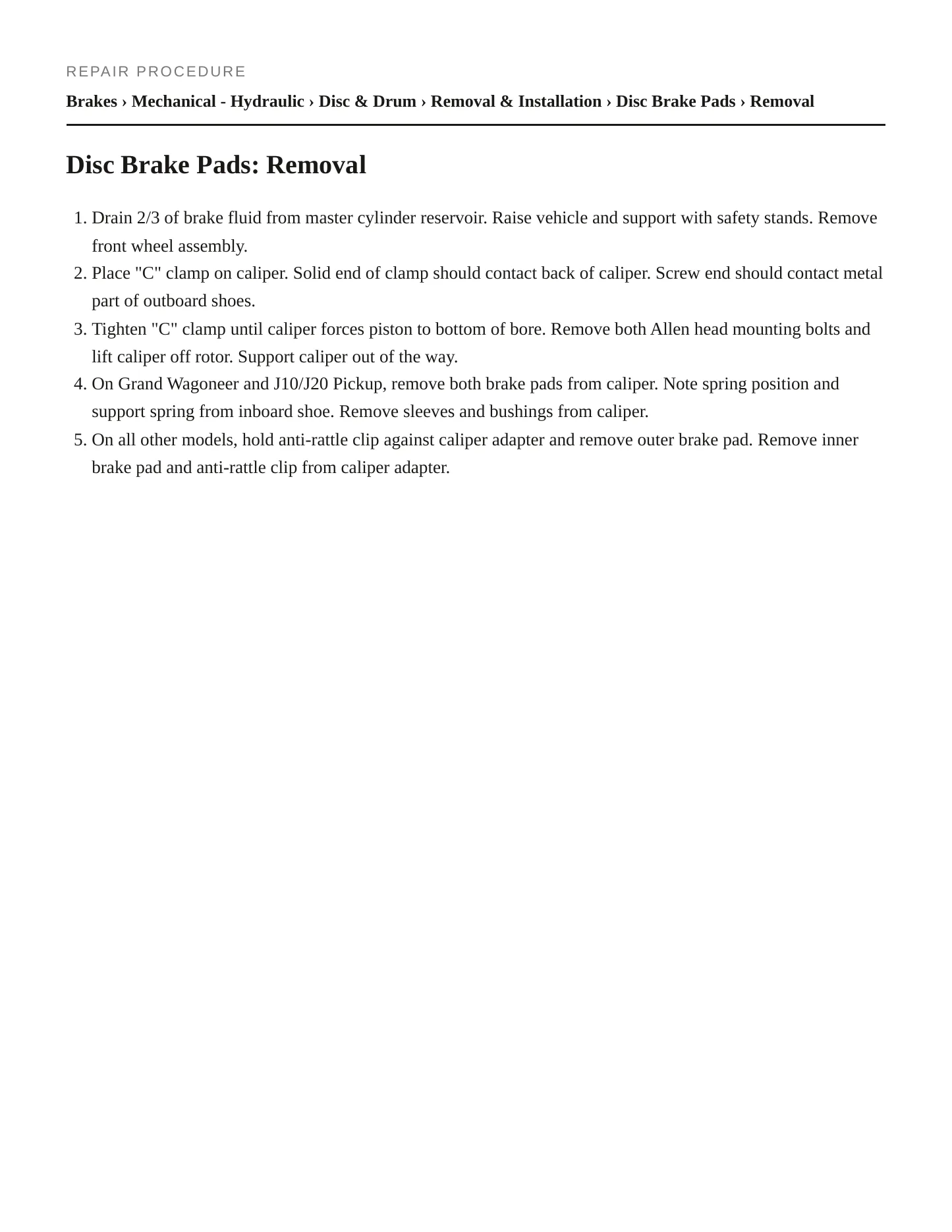 1987 Jeep Cherokee Service and Repair Manual preview page 3