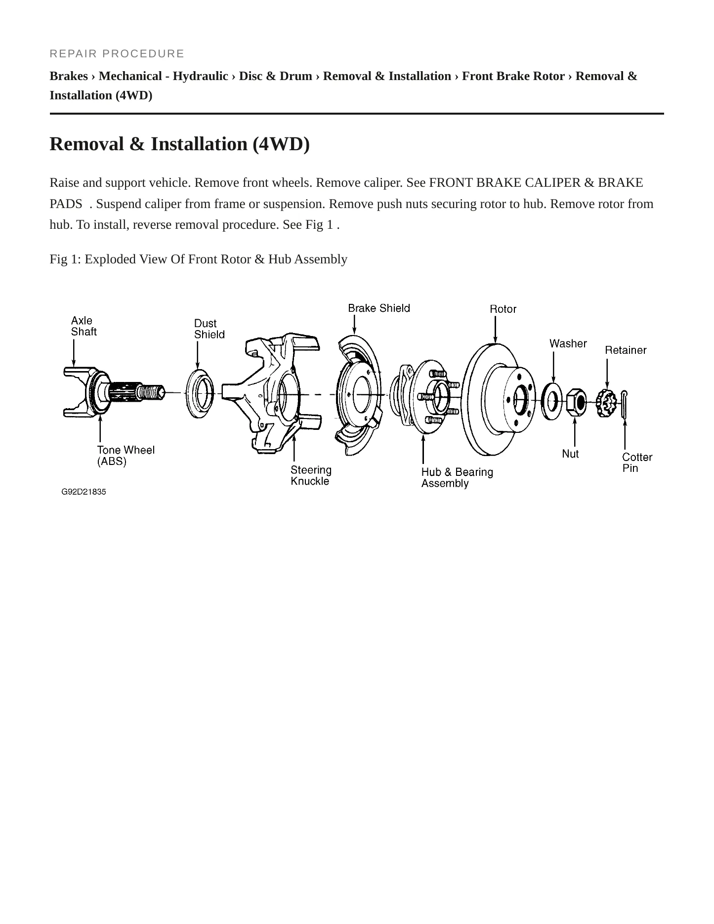 1995 Jeep Grand Cherokee Service and Repair Manual preview page 6