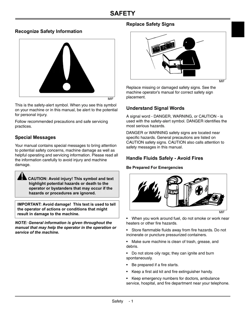 John Deere 100 Series Lawn Tractor (102 105 125 135 145) Service & Repair Manual preview page 5