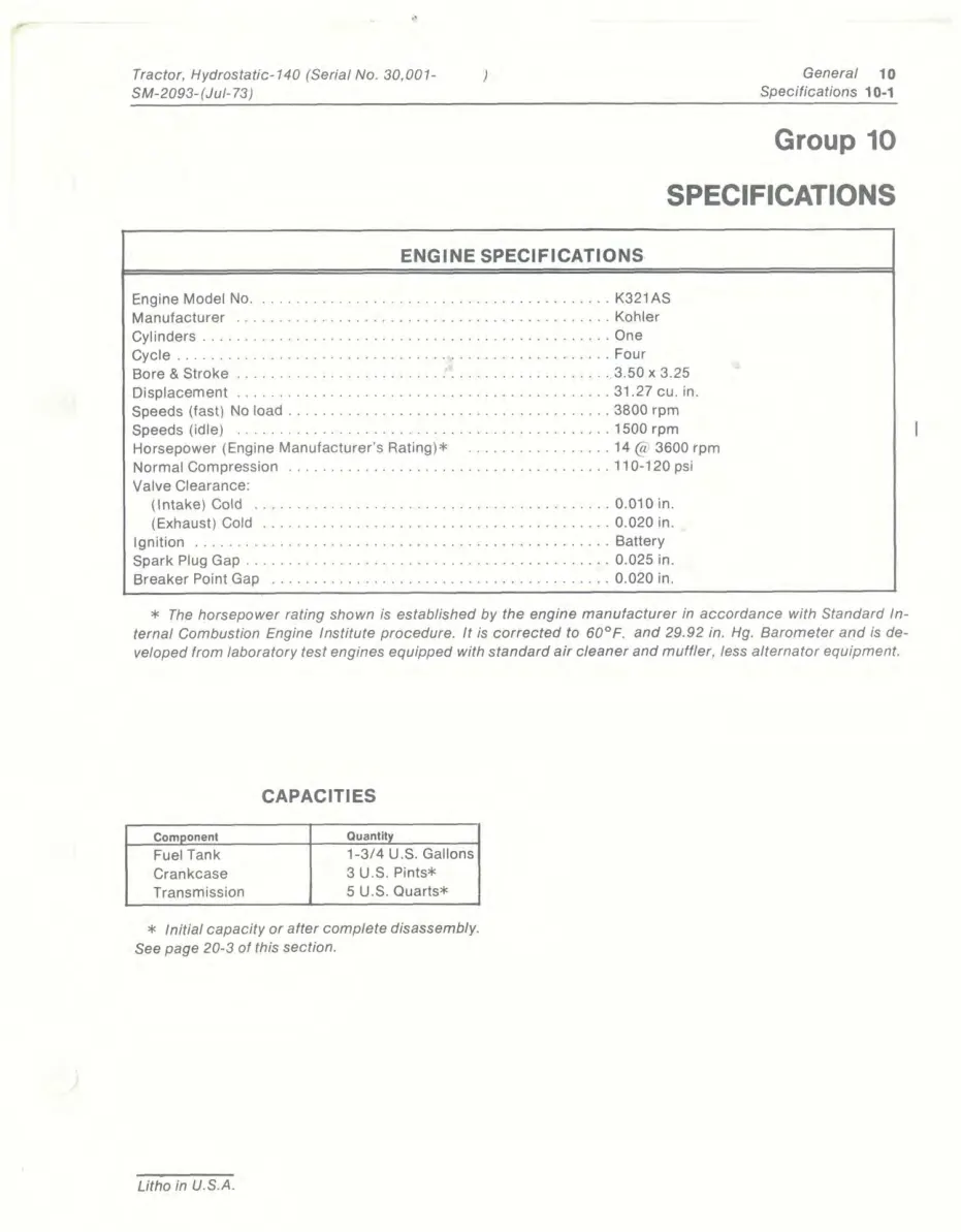 John Deere 140 Hydro Static 30 000+ Riding Mower Service & Repair Manual preview page 6