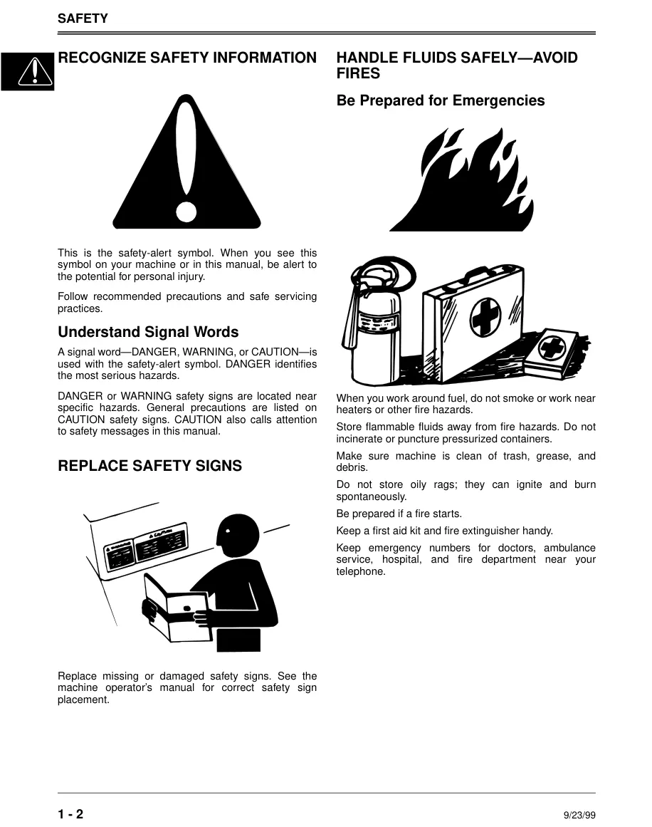 John Deere 1992-2001 425/445/455 Lawn Tractor Service & Repair Manual preview page 3