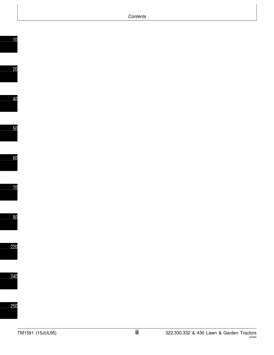 John Deere 322 330 332 430 Lawn Garden Tractor Service & Repair Manual preview page 4