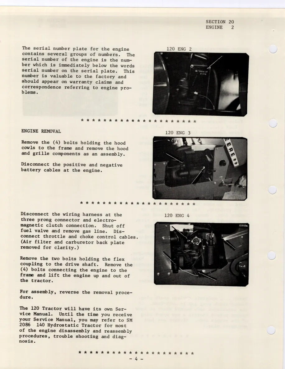 John Deere Hydrostatic Tractor 120 Service & Repair Manual preview page 6