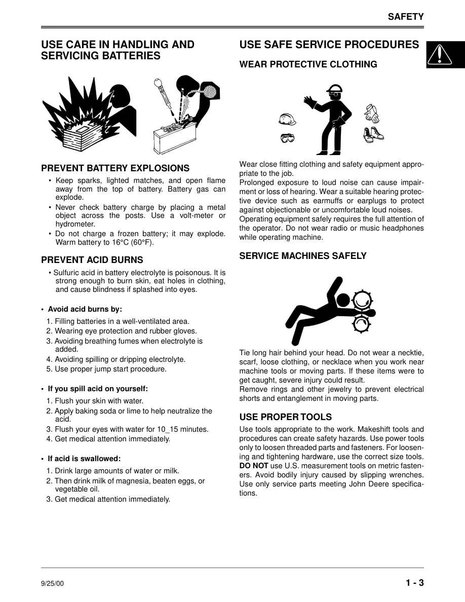 John Deere LT133 LT155 LT166 Lawn Garden Tractor Service & Repair Manual preview page 5