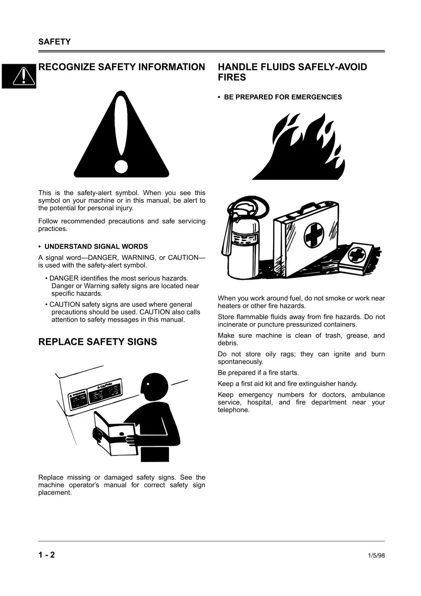 John Deere Sabre 1842GV 1842HV Lawn Mower Service & Repair Manual preview page 4