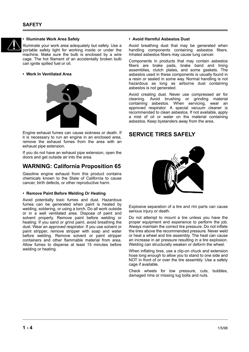 John Deere Sabre 1842GV 1842HV Lawn Mower Service & Repair Manual preview page 6