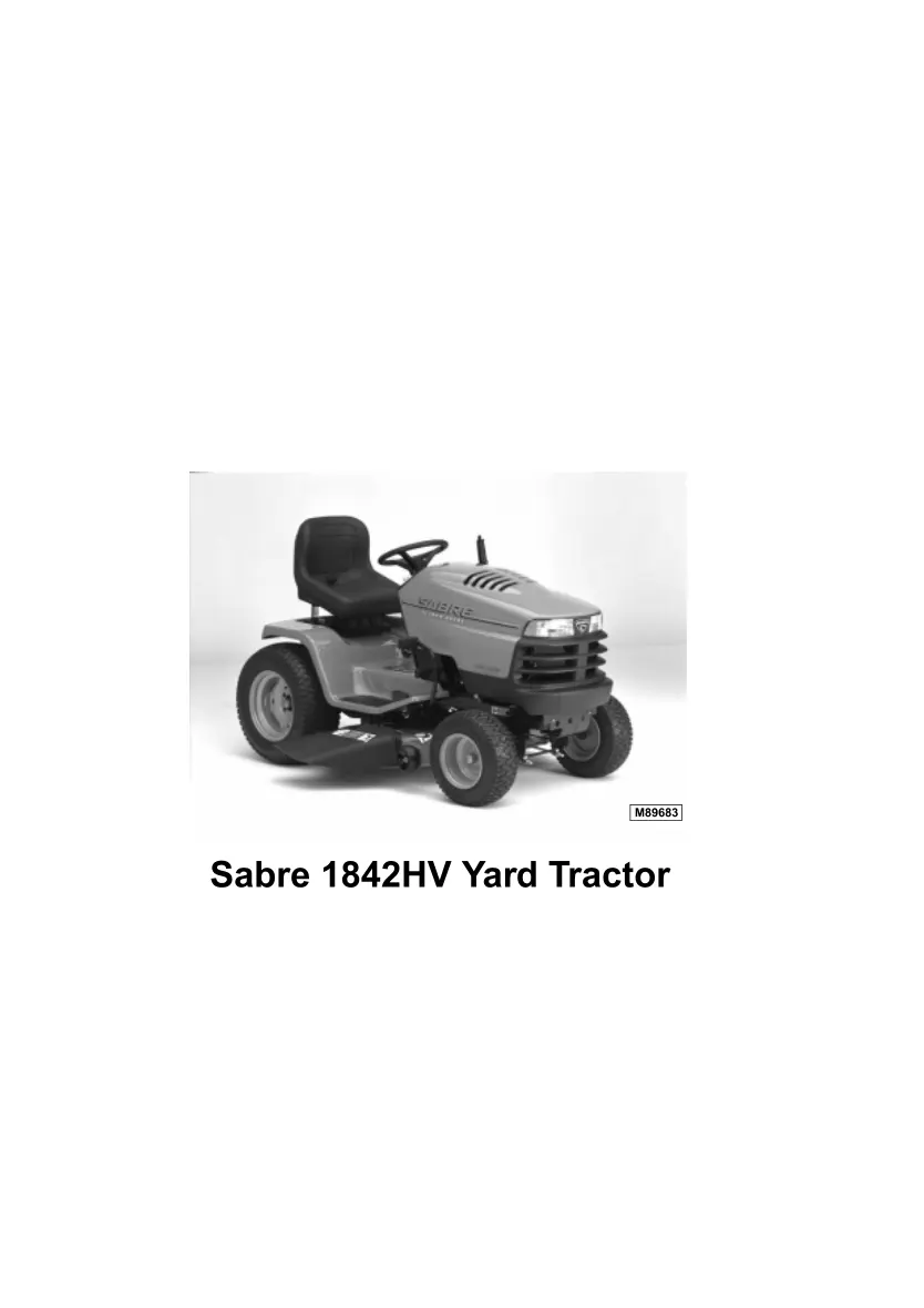 John Deere Sabre 1842GV & 1842HV Lawn Mower Service & Repair Manual preview page 2