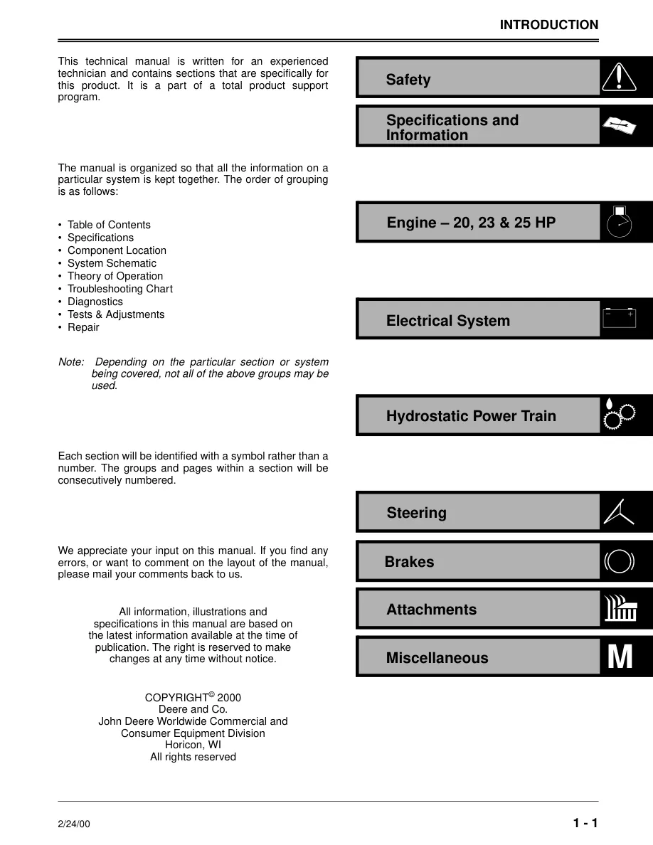 John Deere Scotts Lawn Mower S2048 S2348 S2554 Service & Repair Manual preview page 2